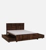Bergen Sheesham Wood Queen Size Bed In Provincial Teak Finish With Drawer Storage