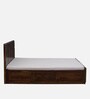 Bergen Sheesham Wood Queen Size Bed In Provincial Teak Finish With Hydraulic Storage