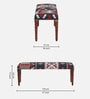 Berkshire Sheesham Wood Upholstered Bench In Honey Oak Finish