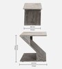 Berlin Bedside Table In Antique Grey Finish