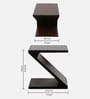 Berlin Bedside Table In Extra Dark Mahagony Finish