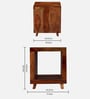 Berlin Bedside Table In Natural Teak Finish