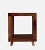 Berlin Bedside Table In Natural Teak Finish