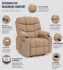 Berlin Boucle Fabric  Electric 1 Seater Recliner With USB Port In  Beige Colour