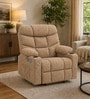 Berlin Boucle Fabric  Electric 1 Seater Recliner With USB Port In  Beige Colour