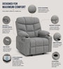 Berlin Boucle Fabric  Electric 1 Seater Recliner With USB Port In Grey Colour