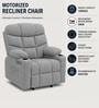 Berlin Boucle Fabric  Electric 1 Seater Recliner With USB Port In Grey Colour