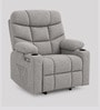 Berlin Boucle Fabric  Electric 1 Seater Recliner With USB Port In Grey Colour