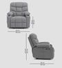 Berlin Boucle Fabric  Electric 1 Seater Recliner With USB Port In Grey Colour