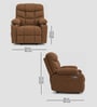 Berlin Boucle Fabric Electric 1 Seater Recliner With USB Port In Brown Colour