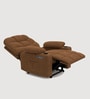 Berlin Boucle Fabric Electric 1 Seater Recliner With USB Port In Brown Colour