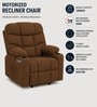Berlin Boucle Fabric Electric 1 Seater Recliner With USB Port In Brown Colour
