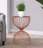Berlin End Table in Rose Gold Finish