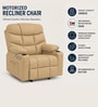 Berlin Leatherette Electric 1 Seater Recliner With USB Port In Camel Brown Colour