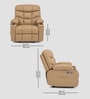 Berlin Leatherette Electric 1 Seater Recliner With USB Port In Camel Brown Colour