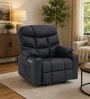 Berlin Leatherette Electric 1 Seater Recliner With USB Port In Black Colour