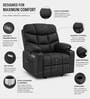 Berlin Leatherette Electric 1 Seater Recliner With USB Port In Black Colour