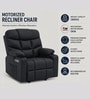 Berlin Leatherette Electric 1 Seater Recliner With USB Port In Black Colour