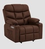 Berlin Leatherette Electric 1 Seater Recliner With USB Port In Brown Colour