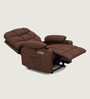 Berlin Leatherette Electric 1 Seater Recliner With USB Port In Brown Colour