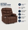Berlin Leatherette Electric 1 Seater Recliner With USB Port In Brown Colour