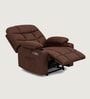 Berlin Leatherette Electric 1 Seater Recliner With USB Port In Brown Colour
