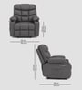 Berlin Leatherette Electric 1 Seater Recliner With USB Port In Grey Colour