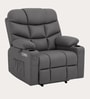 Berlin Leatherette Electric 1 Seater Recliner With USB Port In Grey Colour