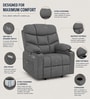 Berlin Leatherette Electric 1 Seater Recliner With USB Port In Grey Colour