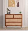 Berlin Solid Wood Chest Of Drawer In Teak Honey Finish