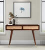 Berlin Solid Wood Console Table In Walnut Finish
