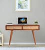 Berlin Solid Wood Study Table In Teak Honey Finish