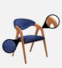 Berlin Upholstered Dining Chair In Dark Blue Colour (Set of 2)