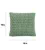 Bermuda Green 100% Cotton Kelly 16X16 Inches Knitted Cushion Cover