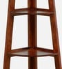 Bern Solid Wood Foldable Corner Bookshelf in Scratch Resistant Honey Oak Finish