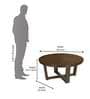 Bernice Solid Wood Coffee Table in Dark Brown Colour