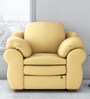 Durian Berry Leatherette 1 Seater Sofas in White Colour