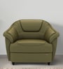 Berry compact Leatherette 1 Seater Sofas in Olive Green Colour