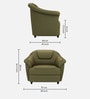 Berry compact Leatherette 1 Seater Sofas in Olive Green Colour
