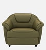 Berry compact Leatherette 1 Seater Sofas in Olive Green Colour