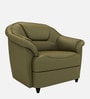 Berry compact Leatherette 1 Seater Sofas in Olive Green Colour