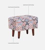 Berry Fabric Foot Stool In Honey Oak Finish