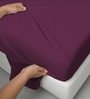 Berry Plum Solid 400 TC Cotton Single Sized Bedsheet with 1 Pillow Cover