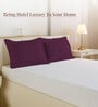 Berry Plum Solid 400 TC Cotton Standard Sized 2 Pillow Covers