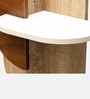 Beta Wall Mounted Bedside Table In Oak & White finish