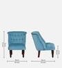 Bethel Velvet Slipper Chair In Light Blue Colour