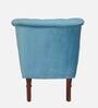 Bethel Velvet Slipper Chair In Light Blue Colour