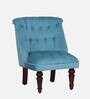 Bethel Velvet Slipper Chair In Light Blue Colour