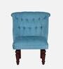 Bethel Velvet Slipper Chair In Light Blue Colour
