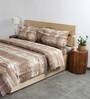Betka Brown Cotton Double Bed Duvet Cover